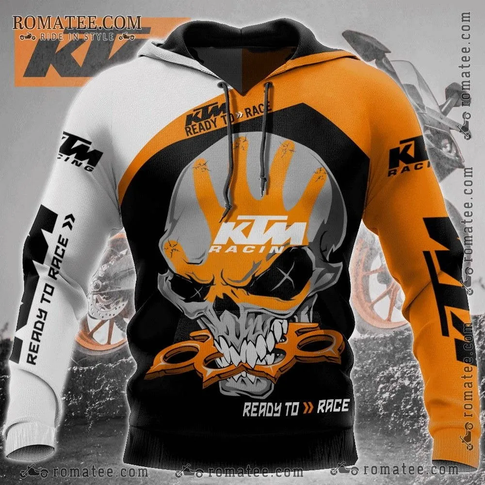 Long Sleeves Off-Road Motorcycle Riding Adult Sport Hoodies 3D Printed Pattern Fashion Comfortable Warm KTM Hoodies