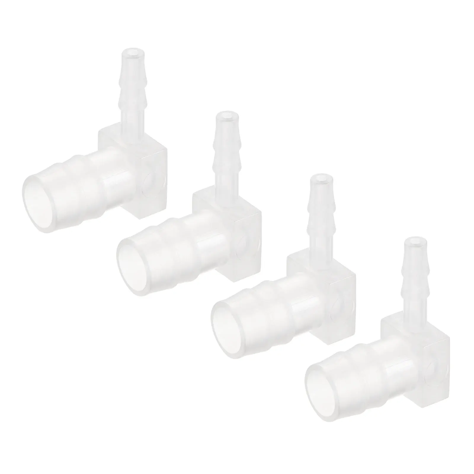 

uxcell Barb Hose Fitting, 5mm to 11mm Barbed Dia. Plastic Elbow Coupler Reducer Quick Connector Adapter, Pack of 4