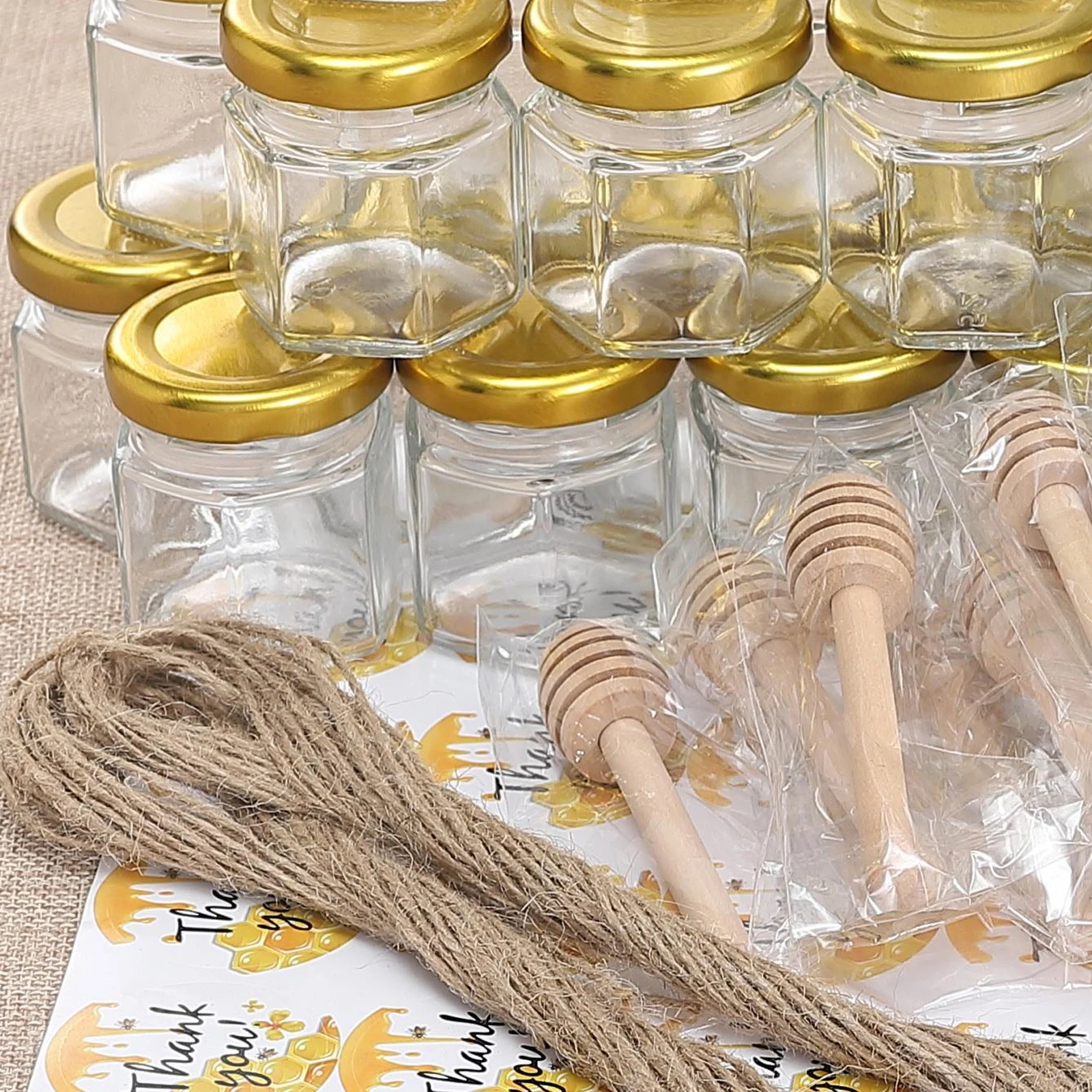 Glass Honey Jars 20pcs 1.5 oz For Baby Shower Wedding Favors Party Favors