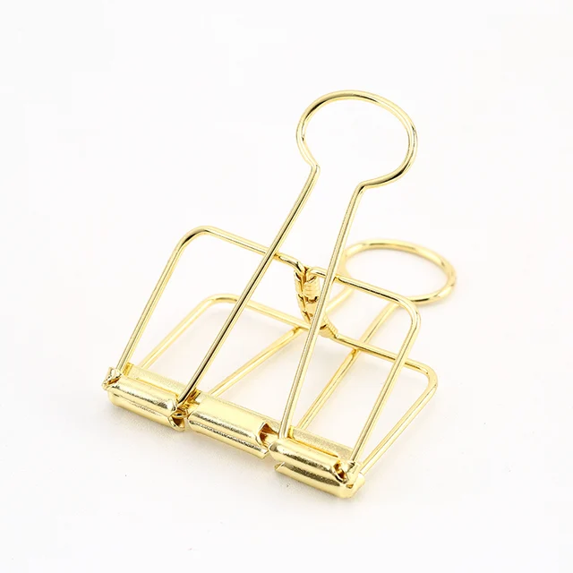Mr Paper 8 Colors 3 Sizes Ins Colors Gold Sliver Rose Green Purple Binder Clips Large Medium Small Office Study Binder Clips Gold L