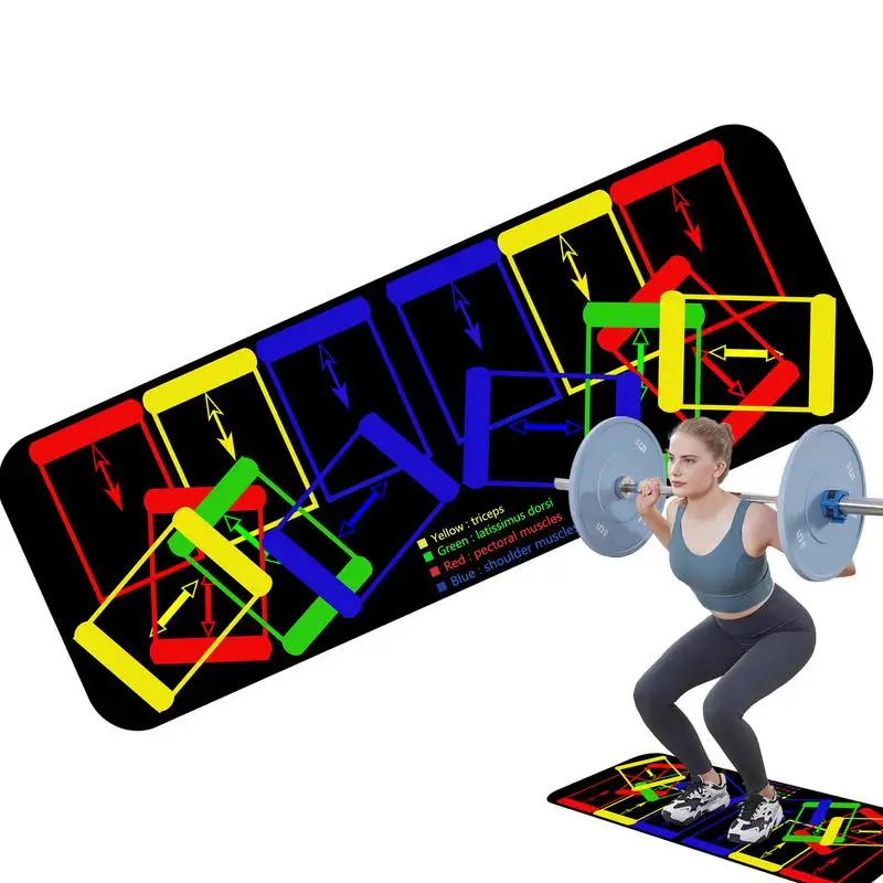 Push Up Mat Gym Equipment Home Exercise Mat Fitness Abdominal Abs Workout Push-Ups Training
