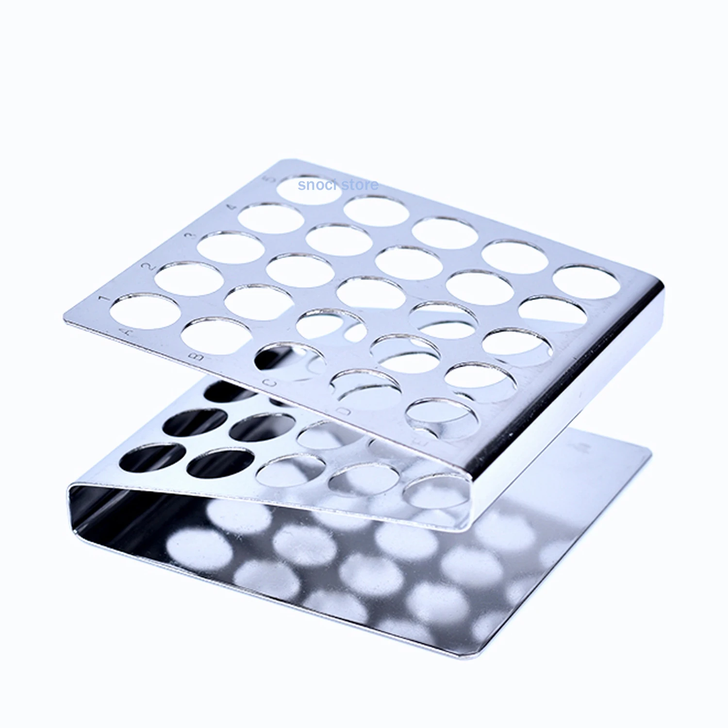 Reagenzglasgestell Z-förmiges Zentrifugalrohrgestell aus Edelstahl 15 ml Reagenzglasgestell 25/50-Loch zur Öffnung ≤15 mm/17 mm Rohre – Detail 5