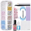 Hot Sale Dental Teeth Gem Decoration Tooth Gem Kit With Curing Light And Glue Solid Crystal Tooth Gems 4