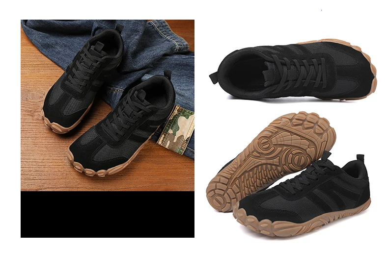 Herren- und Damen-Barfußschuhe mit breiter Zehenbox, Zero Drop, minimalistische Sneaker, rutschfeste Outdoor-Walking- und Trainingsschuhe – Detail 40