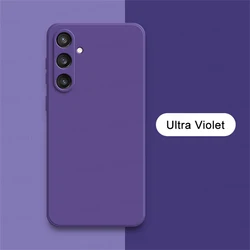 Square Liquid Silicone Shockproof Back Cover for Galaxy S21 FE (Ultra Violet)