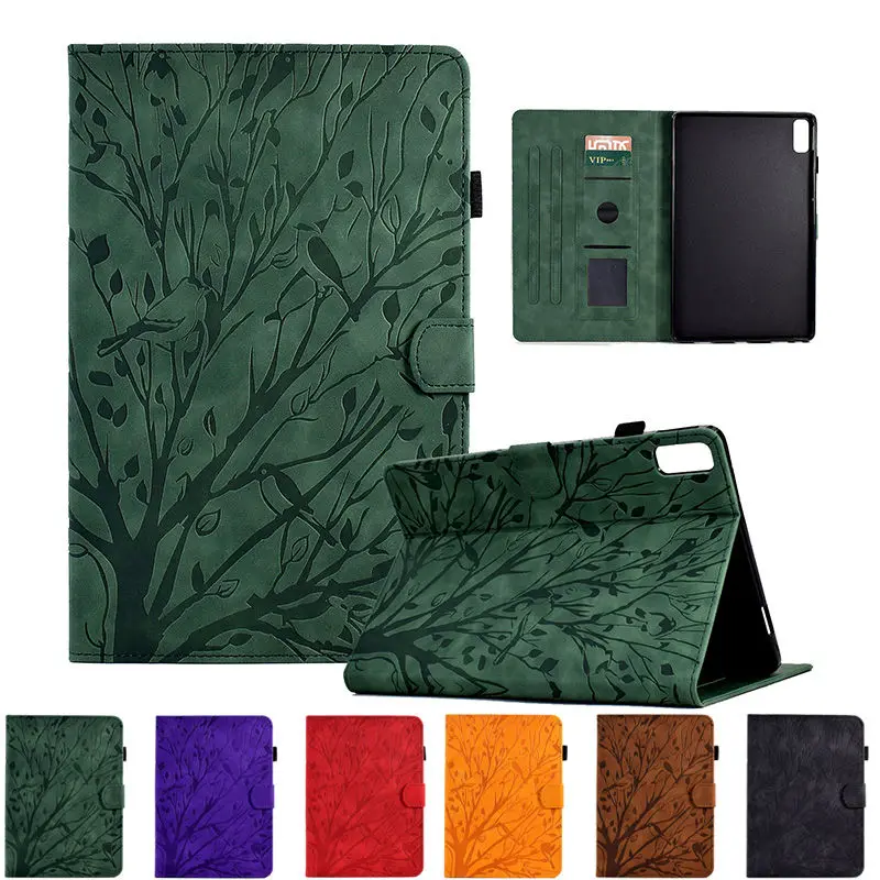 Per Lenovo Tab M9 Custodia Tb310Fu Tb310Xc 9 Pollici 2023 Smart Cover Funda Tablet 3D Tree Bird In Rilievo Soft Silicone Back Shell Coque