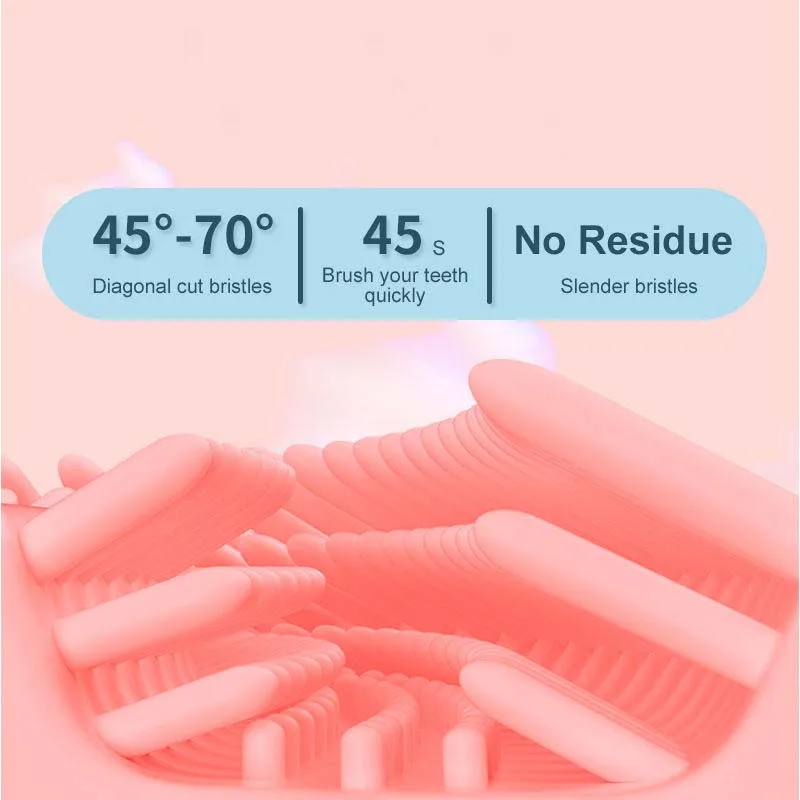 U자형 어린이용 전동 칫솔 헤드 360 °   다양한 모델과 호환되는 부드러운 실리콘 교체용 브러시 헤드