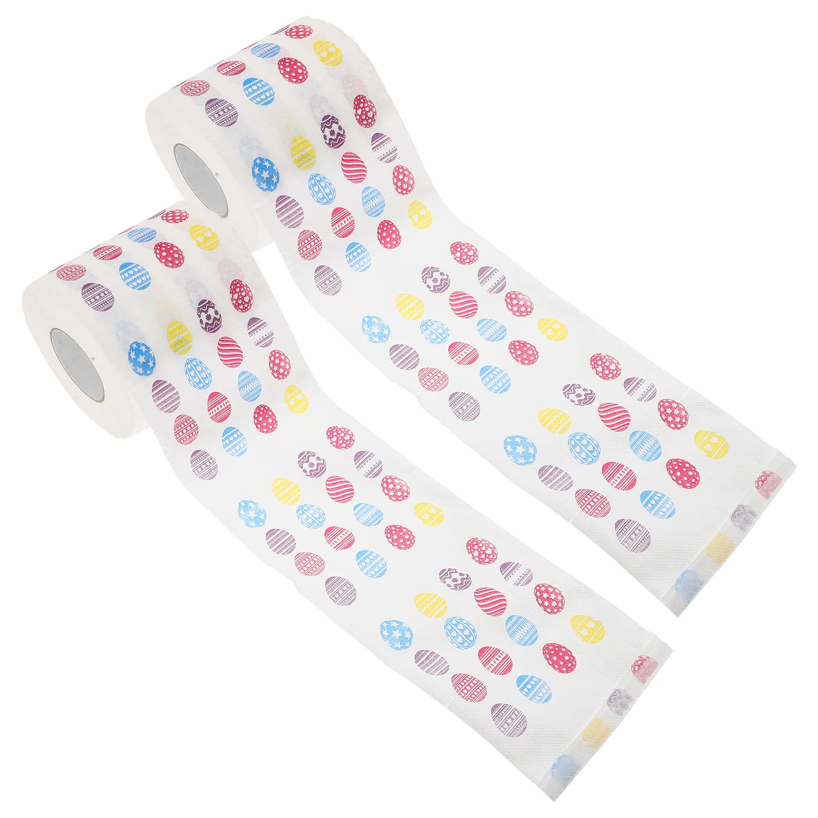 2Pcs Easter Egg Print Tissue Paper Toilet Roll Decor Bathroom Supplies Sanitary Paper Printed Bath Tissues Soft Bath Tissue Roll