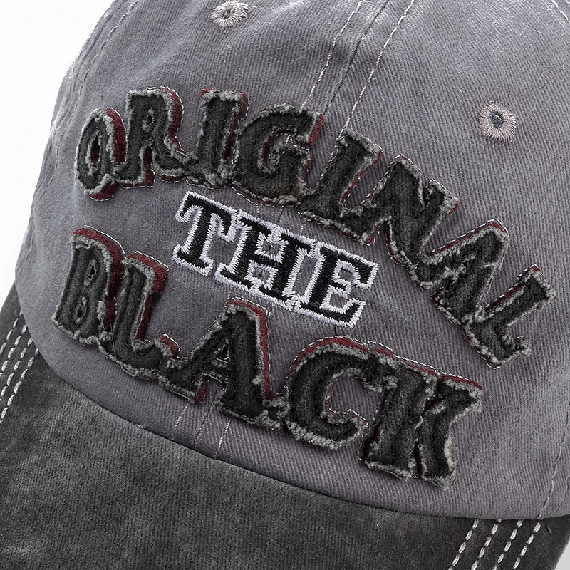 2022 High Quality Wash Cotton Original Black Baseball Cap Snapback