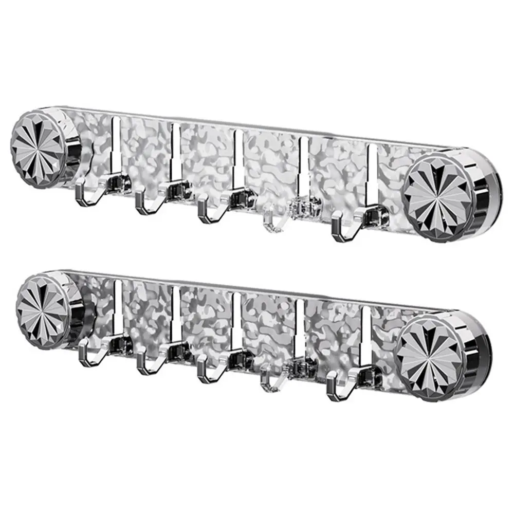 Hooks Rotating Suction Cup Hooks Hidden Design Punch-Free Wall Mounted Corrugated Row Hook Transparent Space-saving 5