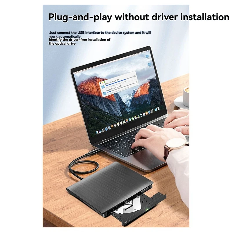 3.0 USB 외장형 DVD 드라이브 고속 휴대용 CD/DVD +/-RW 버너 (노트북용) Linux-A31R