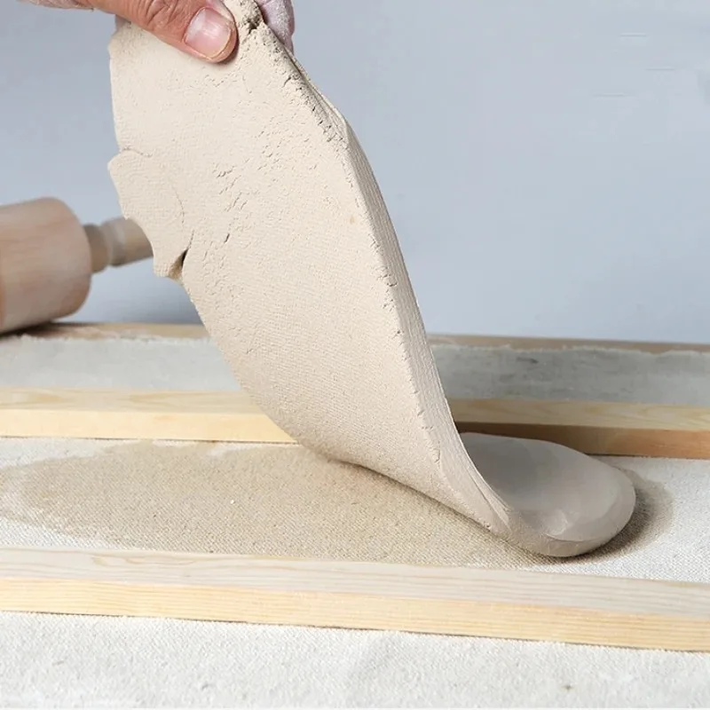 Pottery Sculpting Tools 2 pcs Wood Rolling Pin Guides for Ceramics Pottery Clay