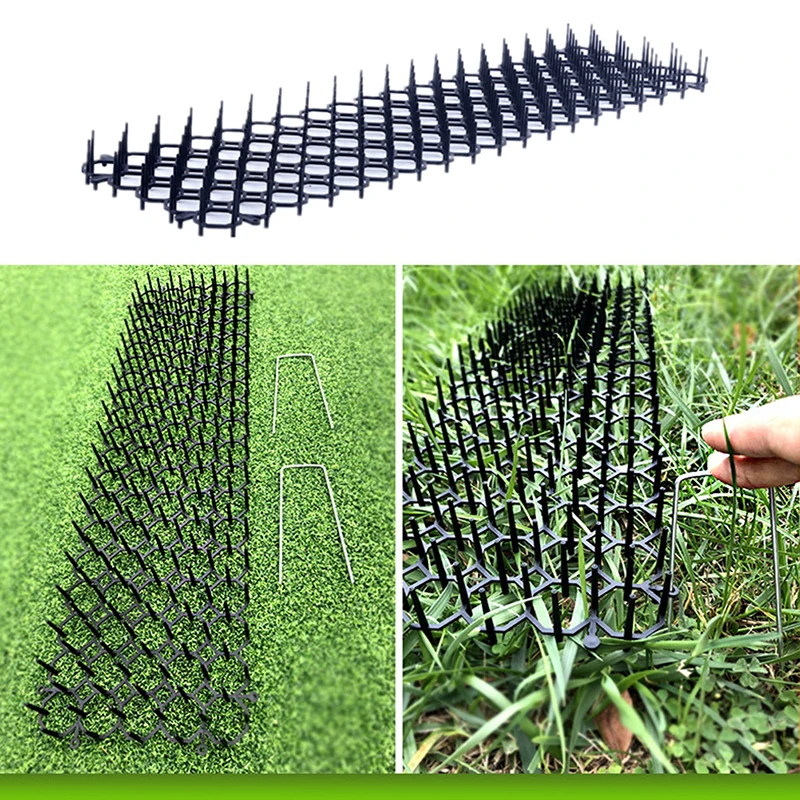 1pc Garden Cat Scat Repellent Mat Prickle Strips Anti Cat Net Spike Deterrent Keep Dog Away Digging Climbing Pets Supplie cat scat mat