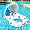 Portable Mother Children Swim Circle Inflatable Safety Swimming Ring Children Water Play Games Seat Float Kids Swim Trainer Toy 3