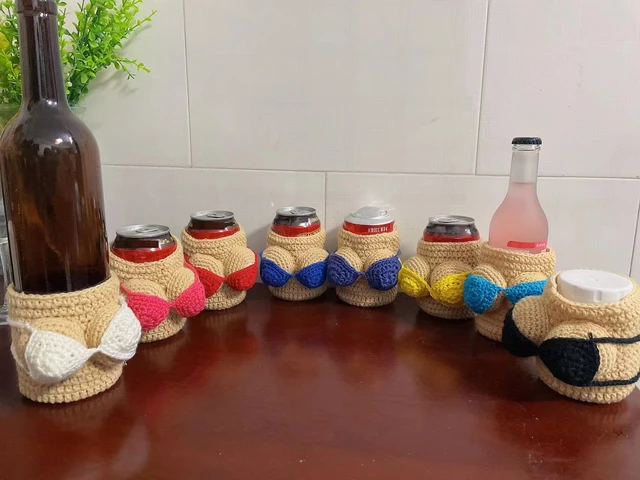 Huge Boob Masturbate Kitchen - Bottle Cozy Beer Covers Big Boobs Design Soft Knitted Bottle Decor Dress  Sleeves Bottle Cozy Beer Covers Soft Knitted gass - AliExpress