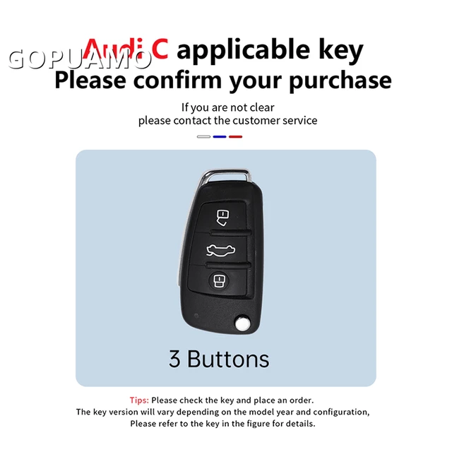 Leather Car Key Cases Cover Fob for Audi A1 A3 A6 C5 C6 Q3 Q2 Q7 TT TTS R8  S3 S6 RS3 RS6 A4 Accessories Keychain Portachiavi - AliExpress