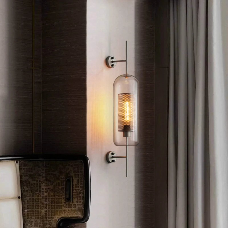 Lampade da parete moderne in vetro apparecchio apparecchio applique illuminazione comodino soggiorno decorazione della casa corridoio Horridor Golden Ball Light