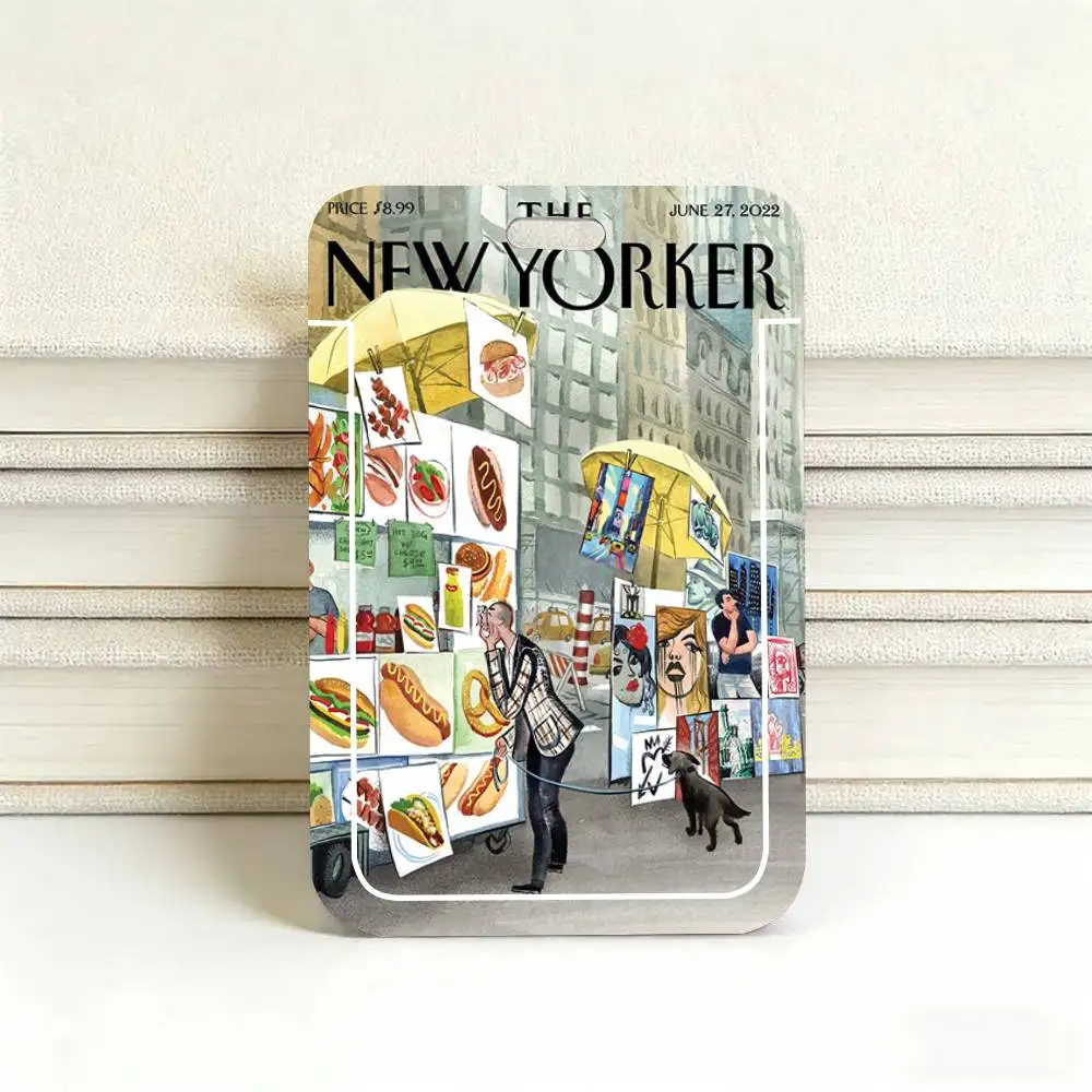 The-New-Yorker Classics 유니섹스 카드 커버 여성용 끈 카드 홀더 학생 ID 카드 홀더 넥밴드