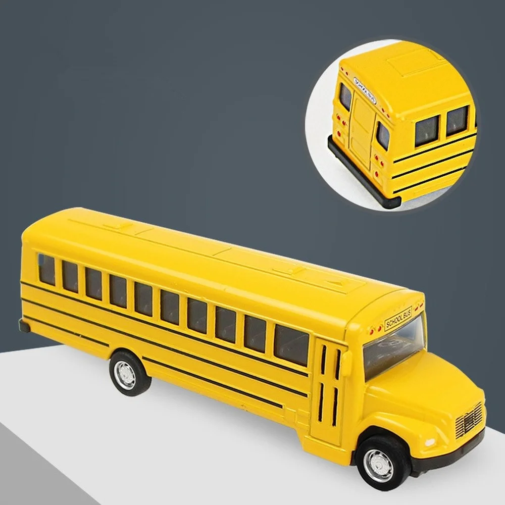 

1/64 Diecast Alloy School Bus Kids Toy Car Inertia Vehicle Model Toys Pull Back Car Boy Toys Educational Toys for Children Gift