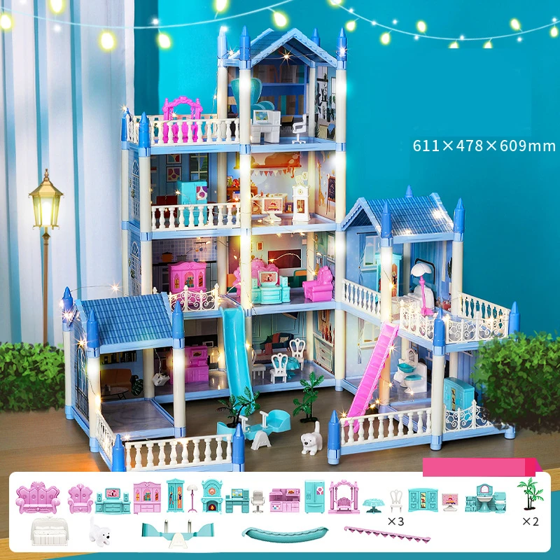 Decorated Doll House For Colorful Mdf Doll - Doll Houses - AliExpress