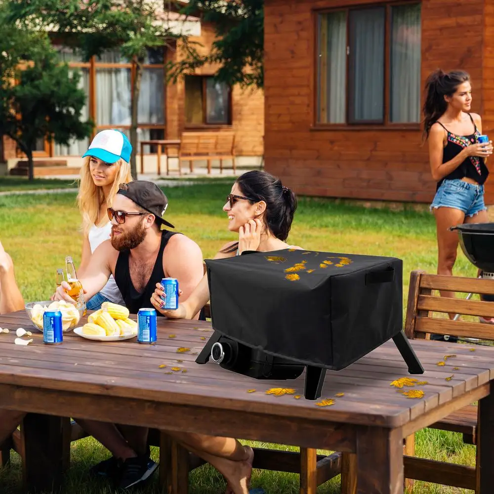 Description Picture 3 of itemPortable Pizza Oven Cover Waterproof Pizza Oven Grill Cover Adjustable Dust Cover Dust-Proof Appliance Protector Reusable Pizza