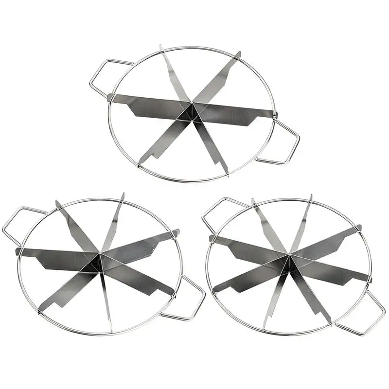 Stainless Steel Cake Divider 6/7/8 Divisions Pizza Cutter Cheesecake Slicer Round Pastry Cheese Pizza Cutting Press Machine Tool
