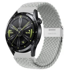 Sport Nylon Smartwatch Strap - 20mm/22mm Bracelet Band for 22mm (PearlWhite-S)