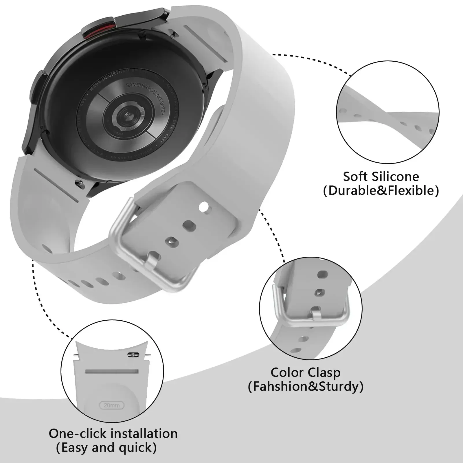 Durable Sport Bracelet for Galaxy Watch Series - Sleek Protective Case & Band Combo