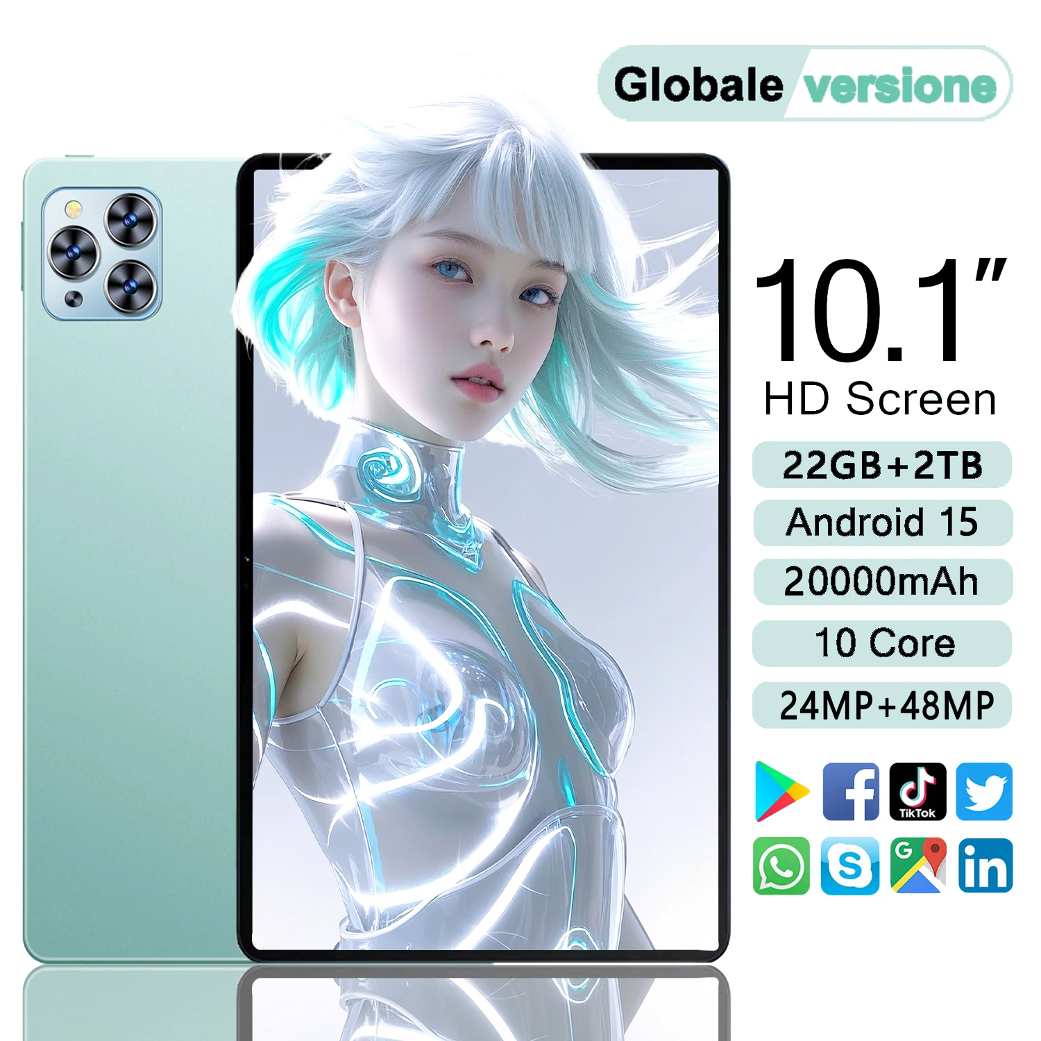 Tableta Original Pad 8 pro 10.1 pouces 4K FHD écran Android 14 Snapdragon 8 gen 3 mondial 22GB + 2TB 4G Lte 2.4G/5G WIFI