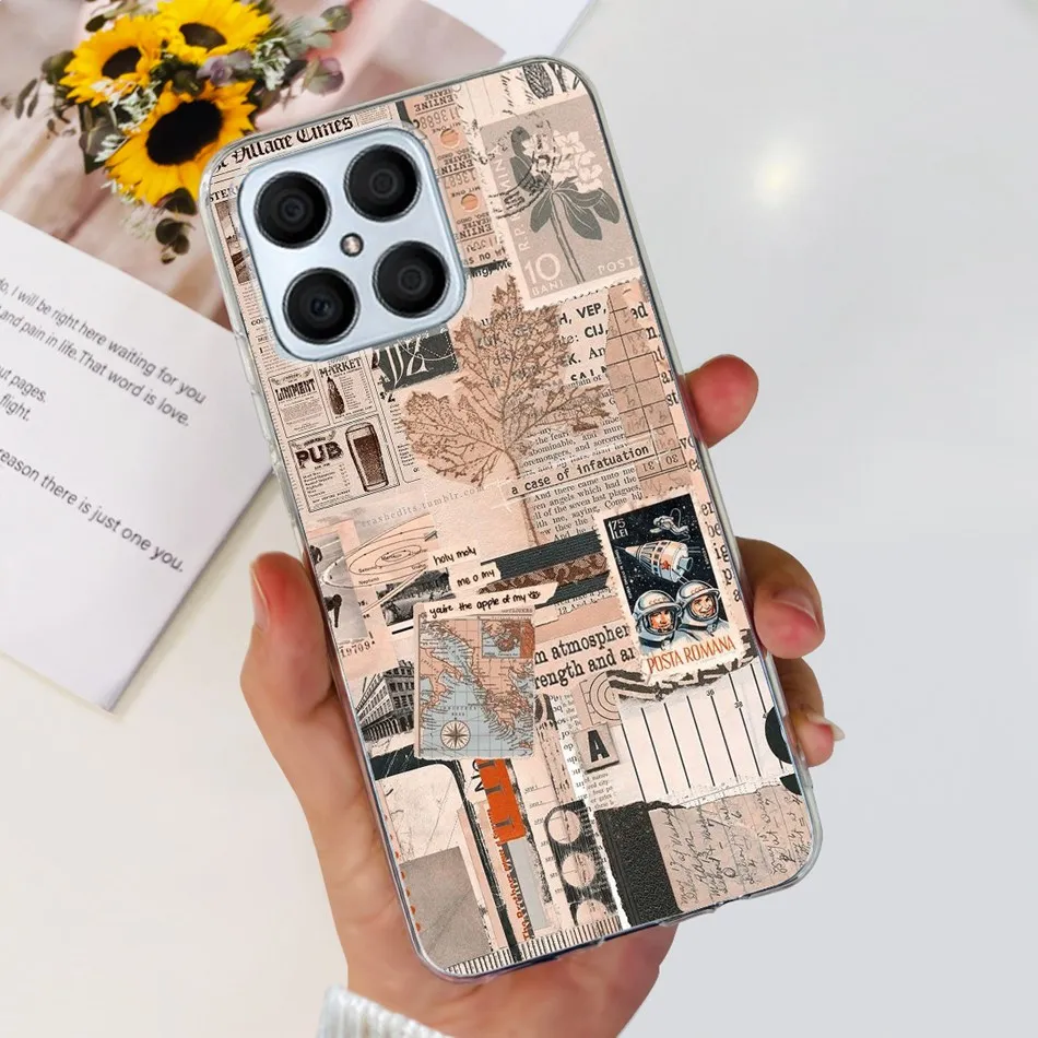 Floral Butterfly Pattern Soft Silicone TPU Back Cover Case