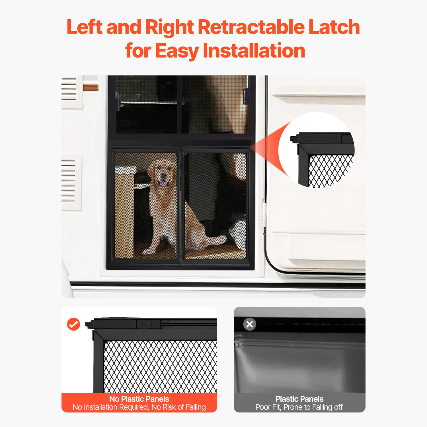 Aluminum RV Screen Door Protector for Pets