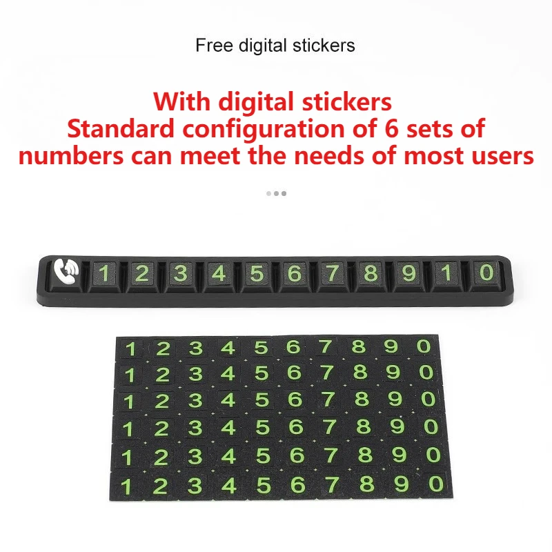 Universal High-Temp Resistant Temporary Car Parking Phone Number Plate Ornament