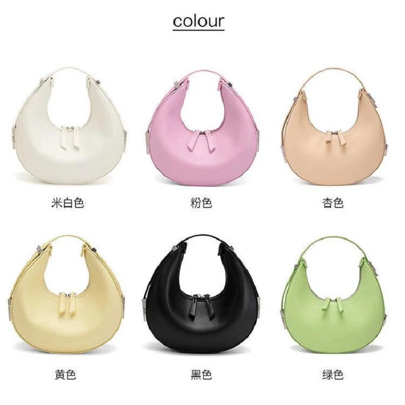 Korean explosion of niche design osoi bag crescent bag purses and handbags  genuine leather handbag women women bag