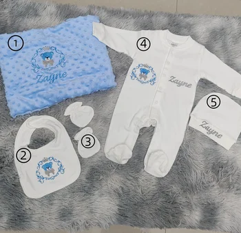 Tutine Personalizzate per Neonati, Antigraffio e Calde, Pagliaccetti Morbidi in Cotone per Neonati, Regalo Carino per Baby Shower per Bambine e Bambini