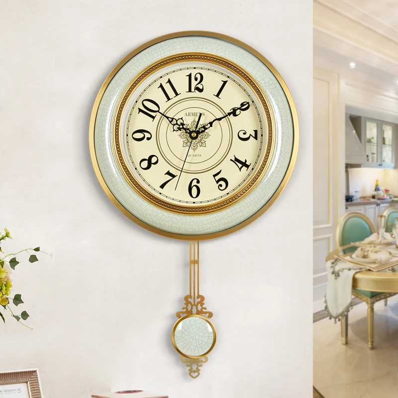 

Nordic Digital Wall Clock Silent Round Garden Metal Wall Clock Antique Quartz Reloj Pared Decorativo Home Decorating Items