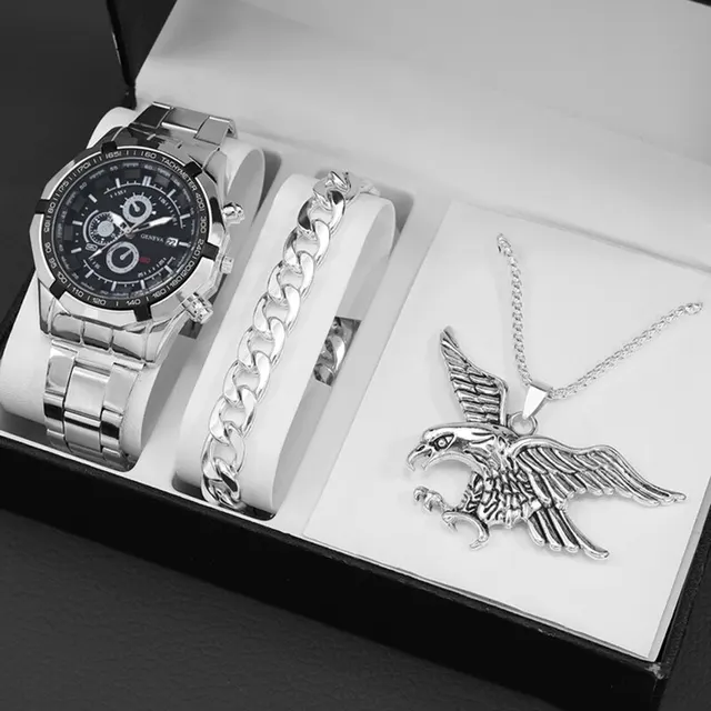 Men Wrist Watch Set Business Fashion Two-piece Box