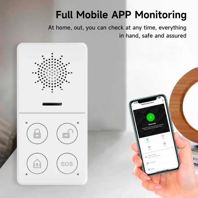 Tuya Wifi Smart Alarm System 433M Burglar Security Alarm Host Smart Life App Control Wireless Home Alarm Kits Safety Protection 2