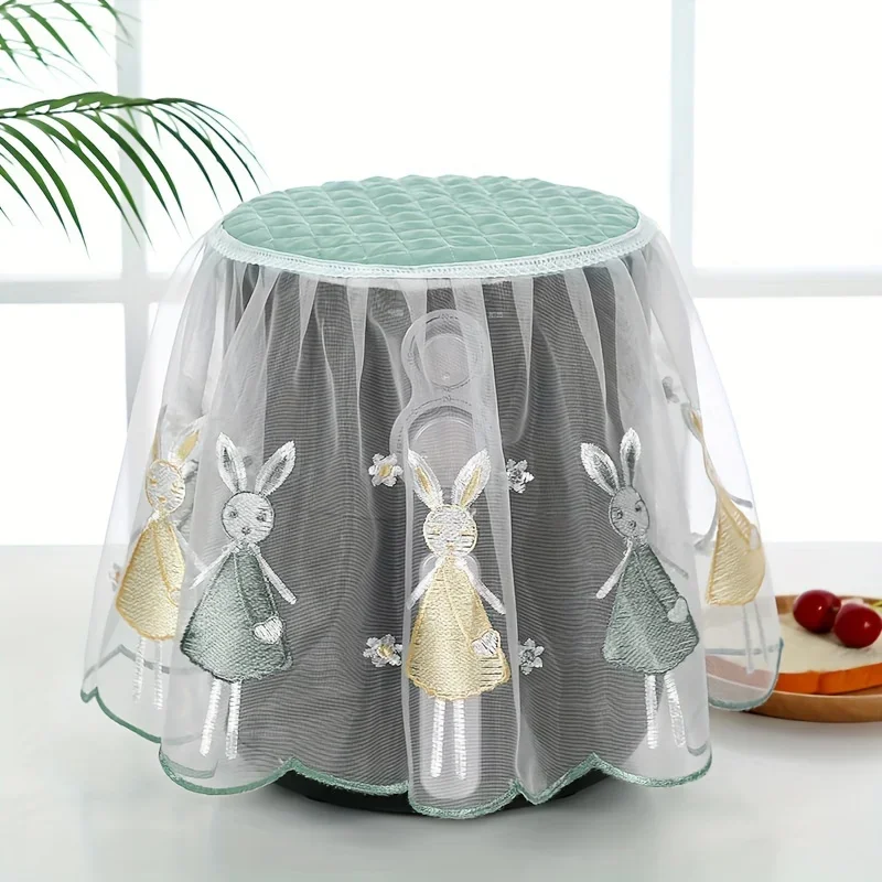 Air Fryer Dust Cover Electric Rice Pot Dust Cover Lace Fabric Cover Suitable For Laundry Kitchen Appliances 1pc microwave dust cover kitchen dust cover air fryer hood