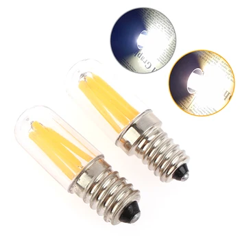 LED 기구 필라멘트 전구, 조광 가능 E12 E14 나사 소켓, 냉장고 조명 표시기 램프 전구, 냉장고 액세서리, 220V, 1W, 3W