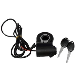 Electric Scooter Anti - Theft Ignition Lock & Key Set - Durable Replacement Core (Black)