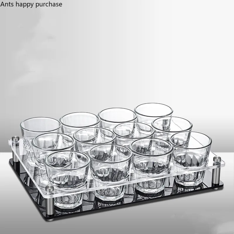 Acrylic Cup Holder White Wine Glass Set Shot Glass Set Cup Storage Rack KTV Bar Spirit Organizer Tumbler Holders