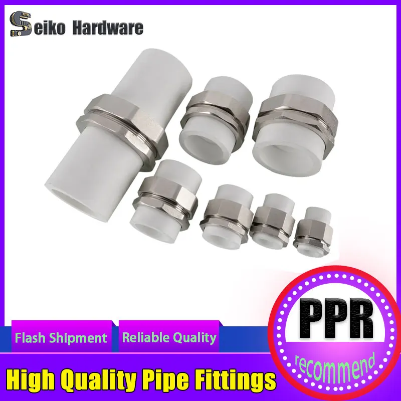 

Pipe Fittings PPR Pipe Double-end Copper Live Joint 1/2 Inch 3/4 Inch 1 Inch 20/25/32/40/50/63/75 Water Pipe Fittings