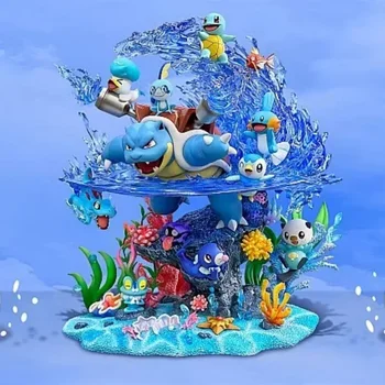 Pokemon tipo acqua action figure con Blastoise Squirtle e altri 5