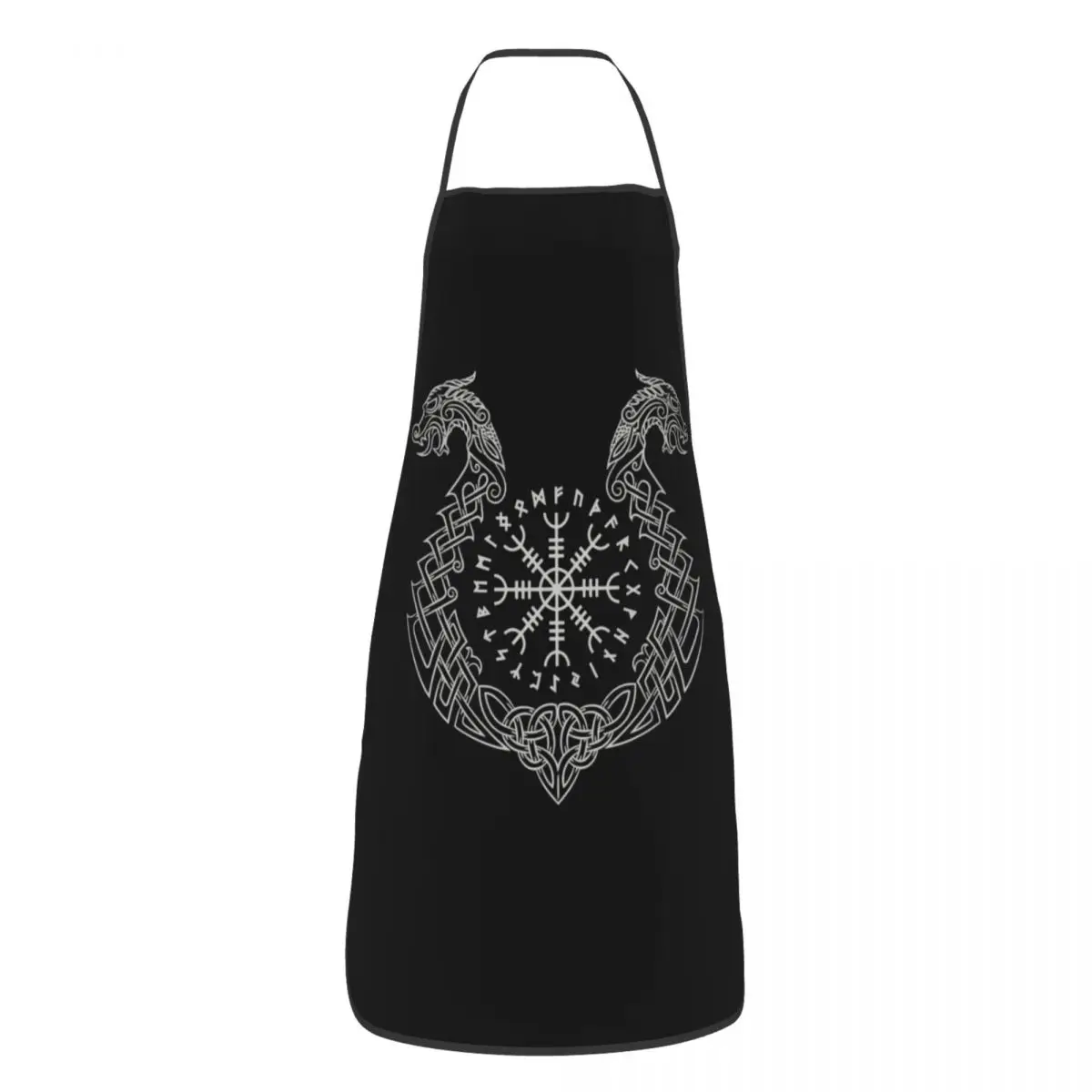 

Viking Helm Of Awe Apron Women Men Unisex Bib Norse Compass Cooking Kitchen Tablier Cuisine Chef Baking
