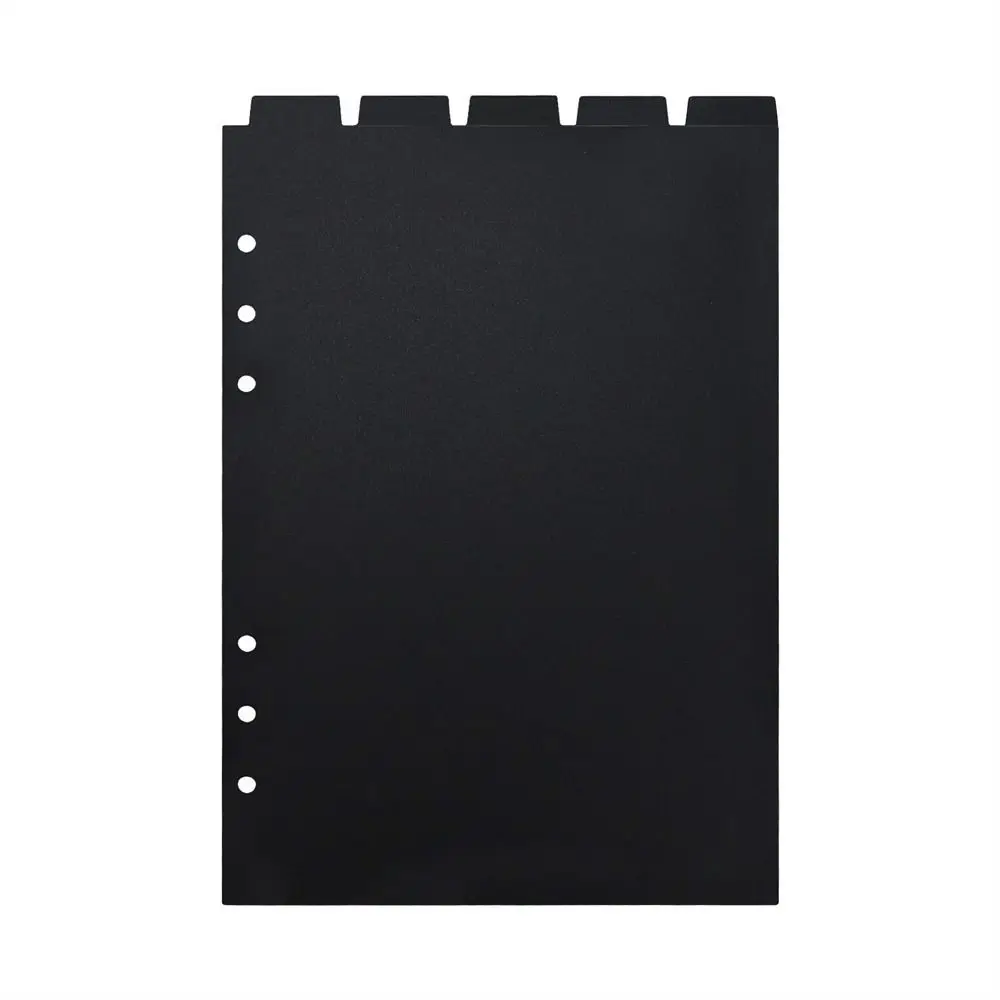Binder Index Dividers Black A5 A6 A7 Inner Paper Page Dividers Loose-leaf Divider Index Divider Notebook Paper Binder Index Separator