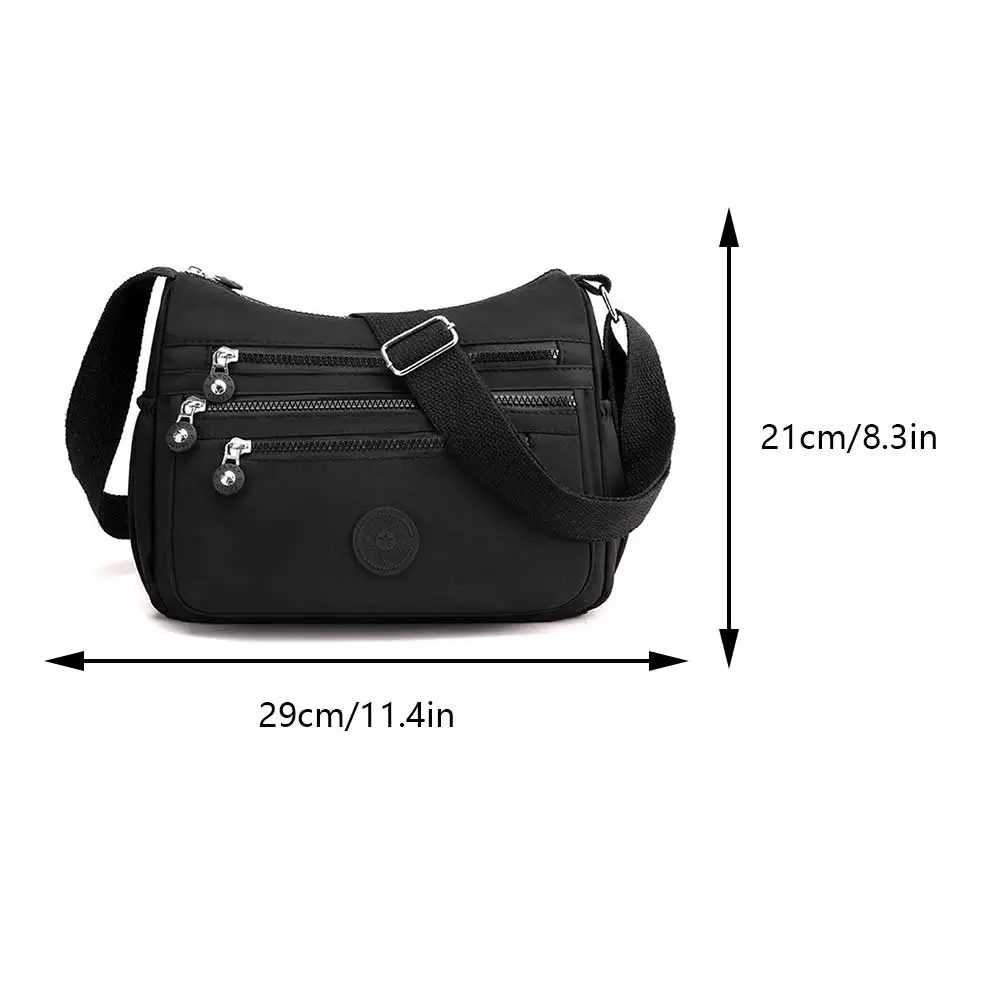 Women's New Shoulder Bag Large Capacity Fashion Sling Satchel Bag Casual Adjustable Strap Mommy Bag Printed Nylon Crossbody Bags