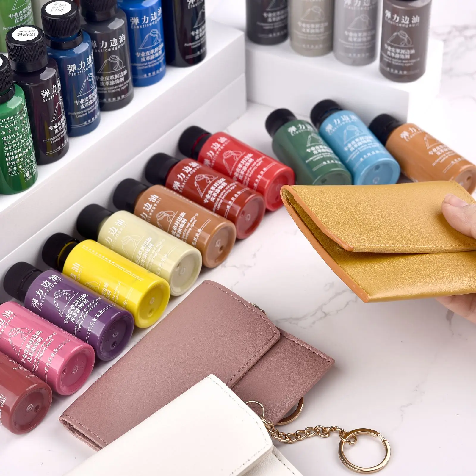 30ml Stretch Matte Leather Edge Paint Oil Dye Color Coats Leather Edges Repair Wrap Edge Liquid DIY Shoe Edges Pigment