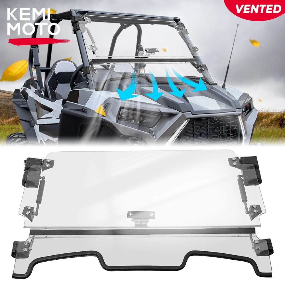 

KEMIMOTO UTV Folding Flip Windshield PC Windscreen Compatible with Polaris RZR XP 1000/ XP 4 1000/ XP Turbo/XP 4 Turbo 2019-2023