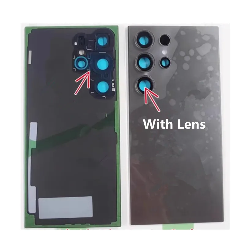 S24Ultra Housing For Samsung Galaxy S24 Ultra S928 6.8" Glass Battery Back Cover Repair Replace Door Rear Case + Camera Lens Sb26a62c5361c49a49b28c9cec936b179K