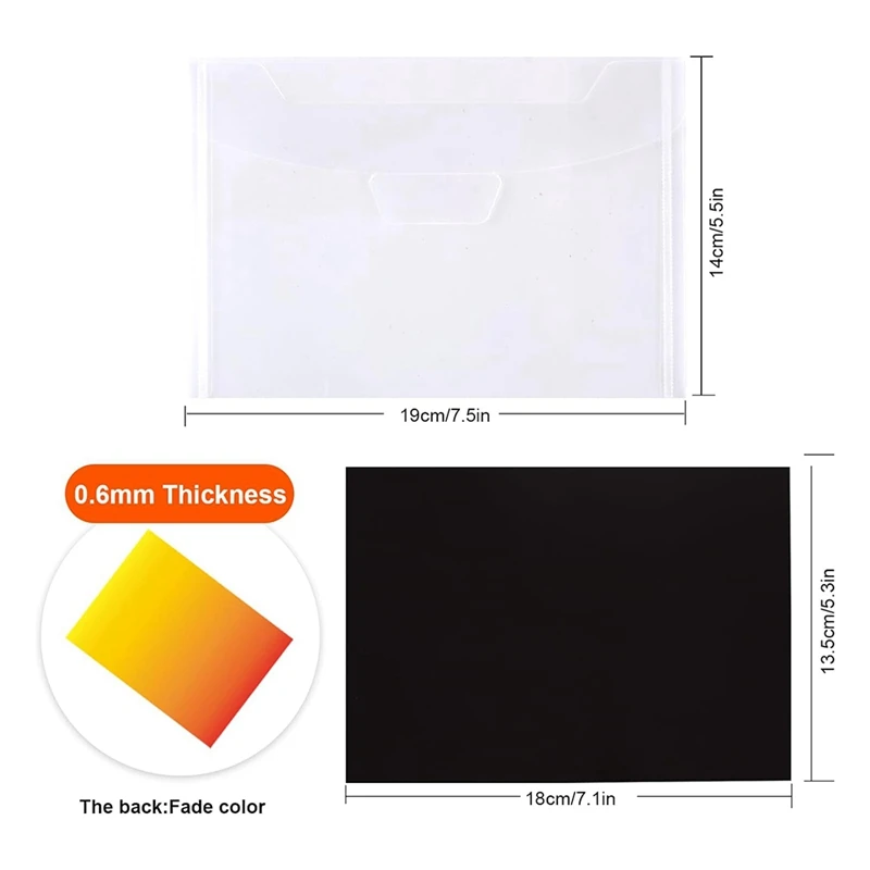20 PCS Magnetic Bags And Paper, Stamp And Die Storage Master, Black & White PVC+Rubber Perfect For DIY Craft Enthusiasts